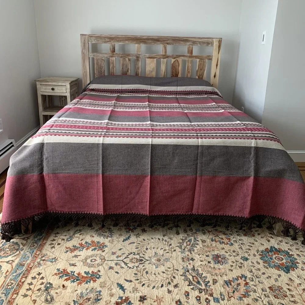 Hand loom Queen Size Cotton Bedspread.